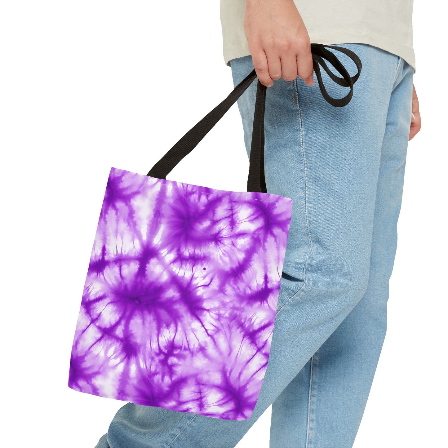 Purple Tie-Dye Tote Bag