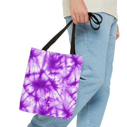 Purple Tie-Dye Tote Bag