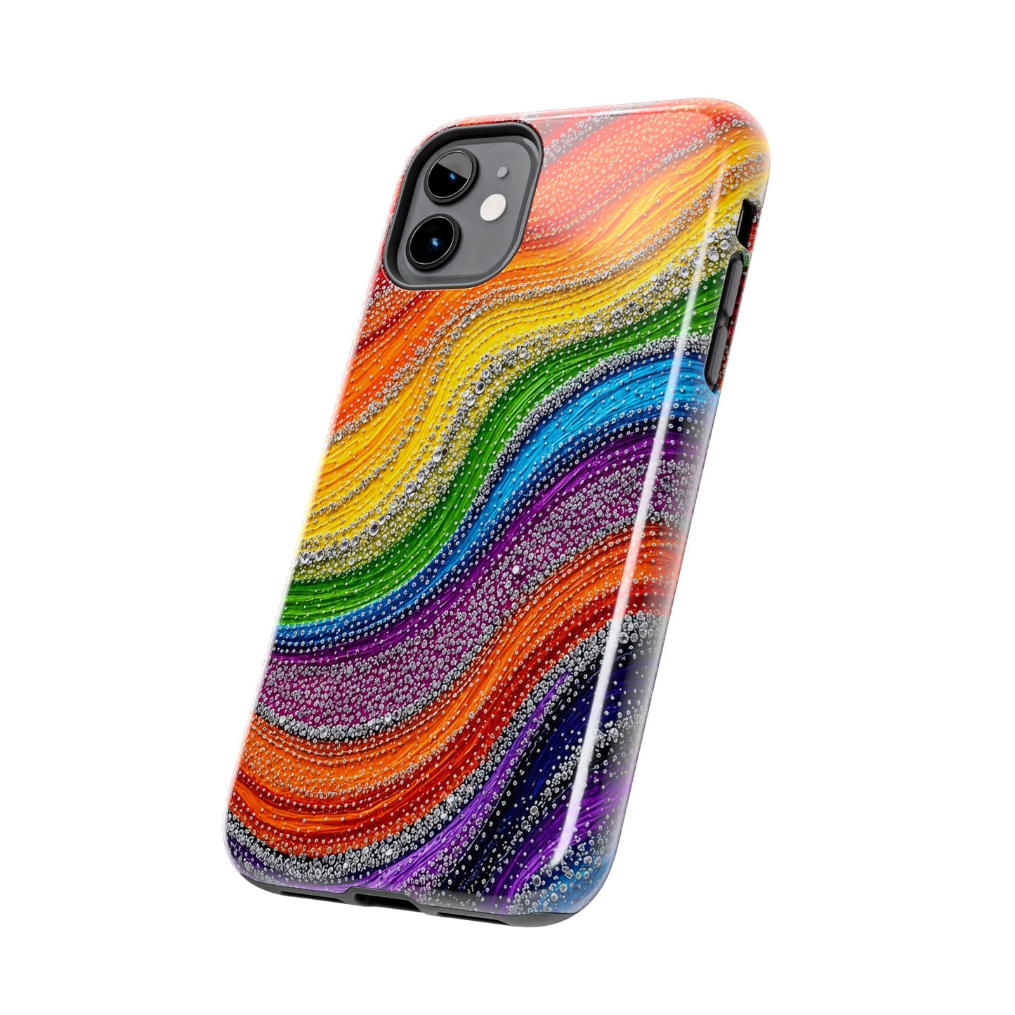 Rainbow Wave Tough Phone Case