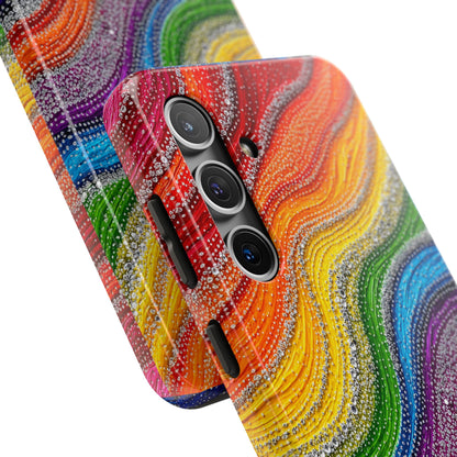 Rainbow Wave Tough Phone Case