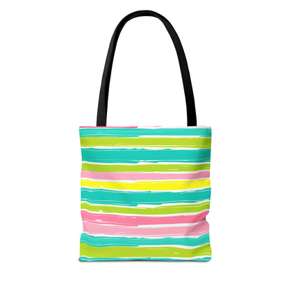 Striped Pastel Tote Bag