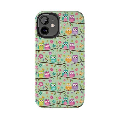 Cute Owl Pattern Tough Phone Case