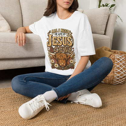 "All I Need in Life Is Jesus" Vintage Western Tee