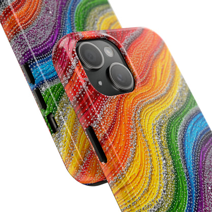 Rainbow Wave Tough Phone Case