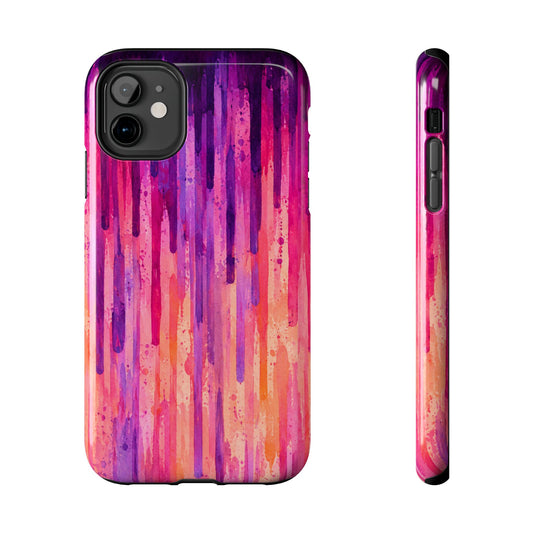 Abstract Pink & Purple Drip Tough Phone Case
