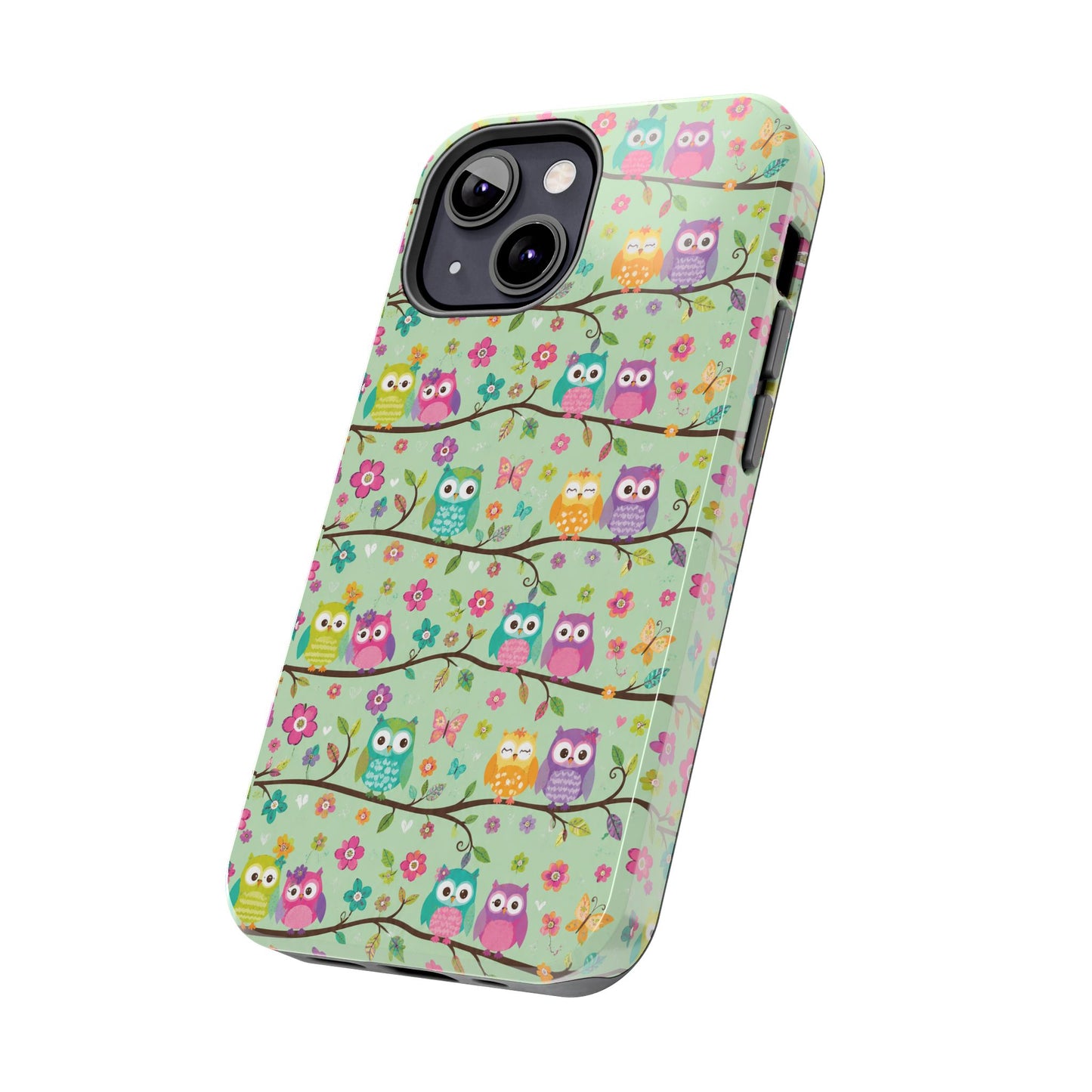 Cute Owl Pattern Tough Phone Case