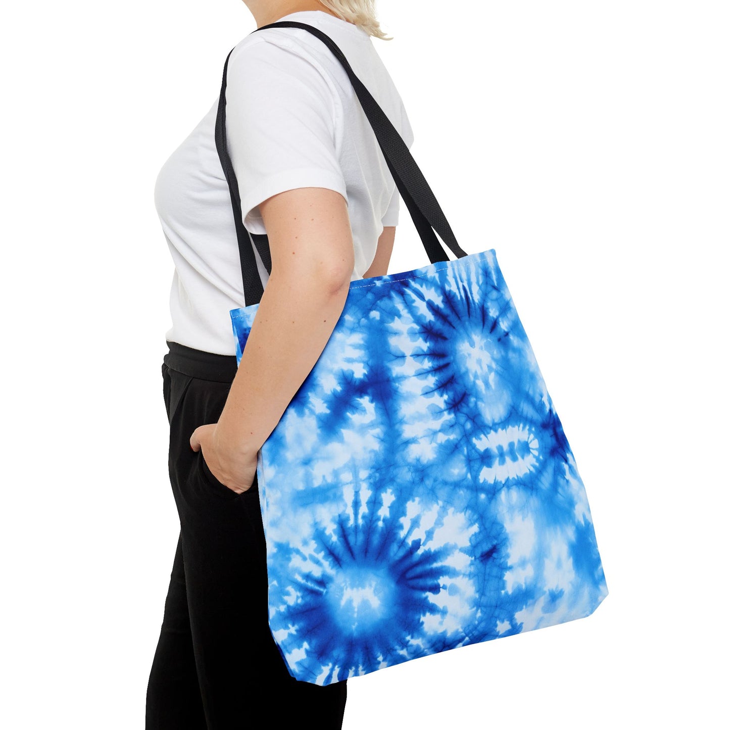 Blue Tie-Dye Tote Bag