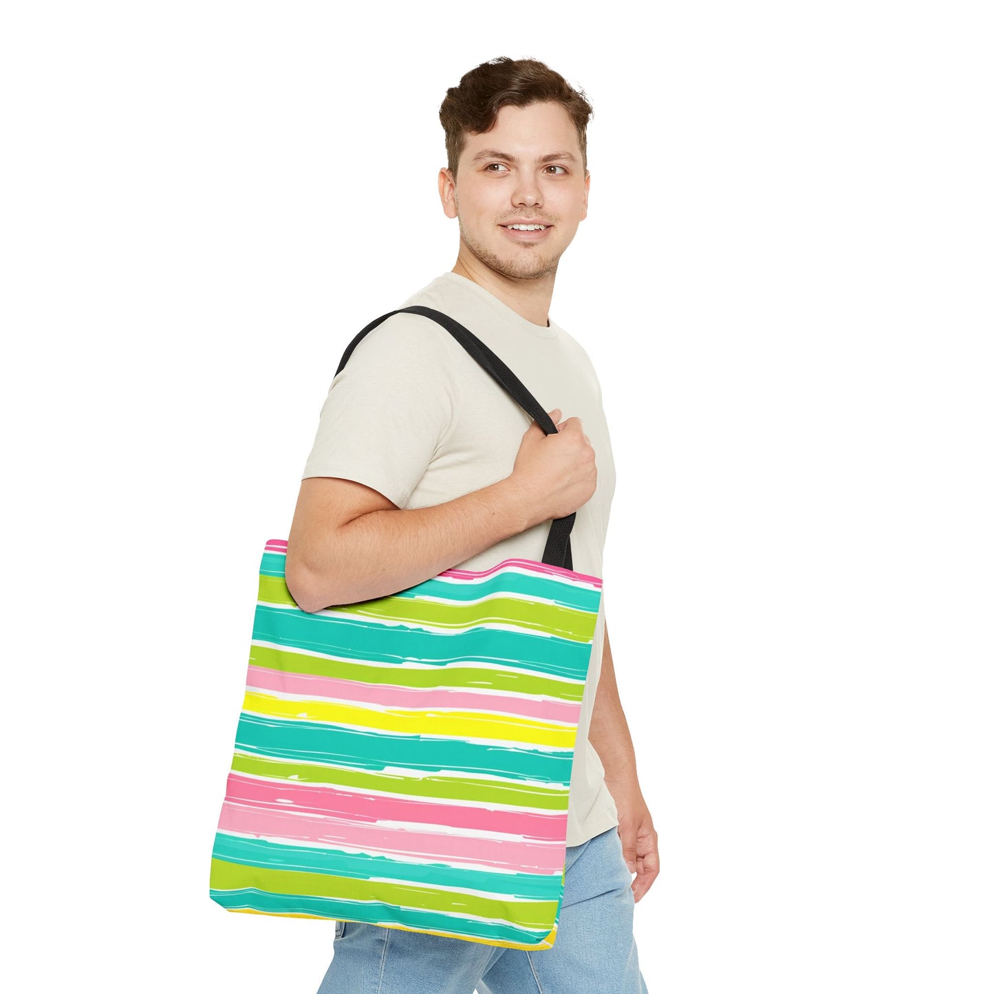 Striped Pastel Tote Bag
