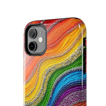 Rainbow Wave Tough Phone Case
