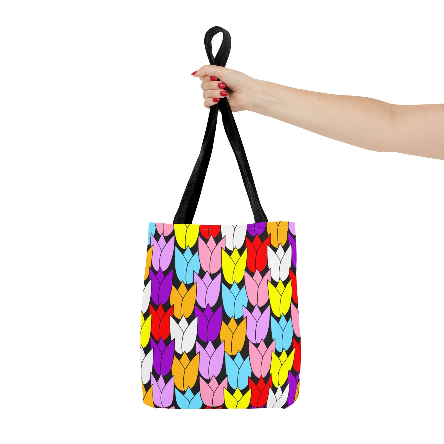Colorful Tulip Pattern Tote Bag