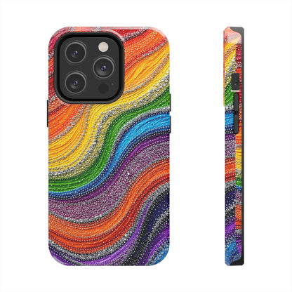 Rainbow Wave Tough Phone Case