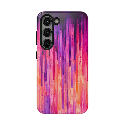 Abstract Pink & Purple Drip Tough Phone Case