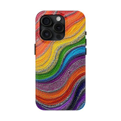 Rainbow Wave Tough Phone Case