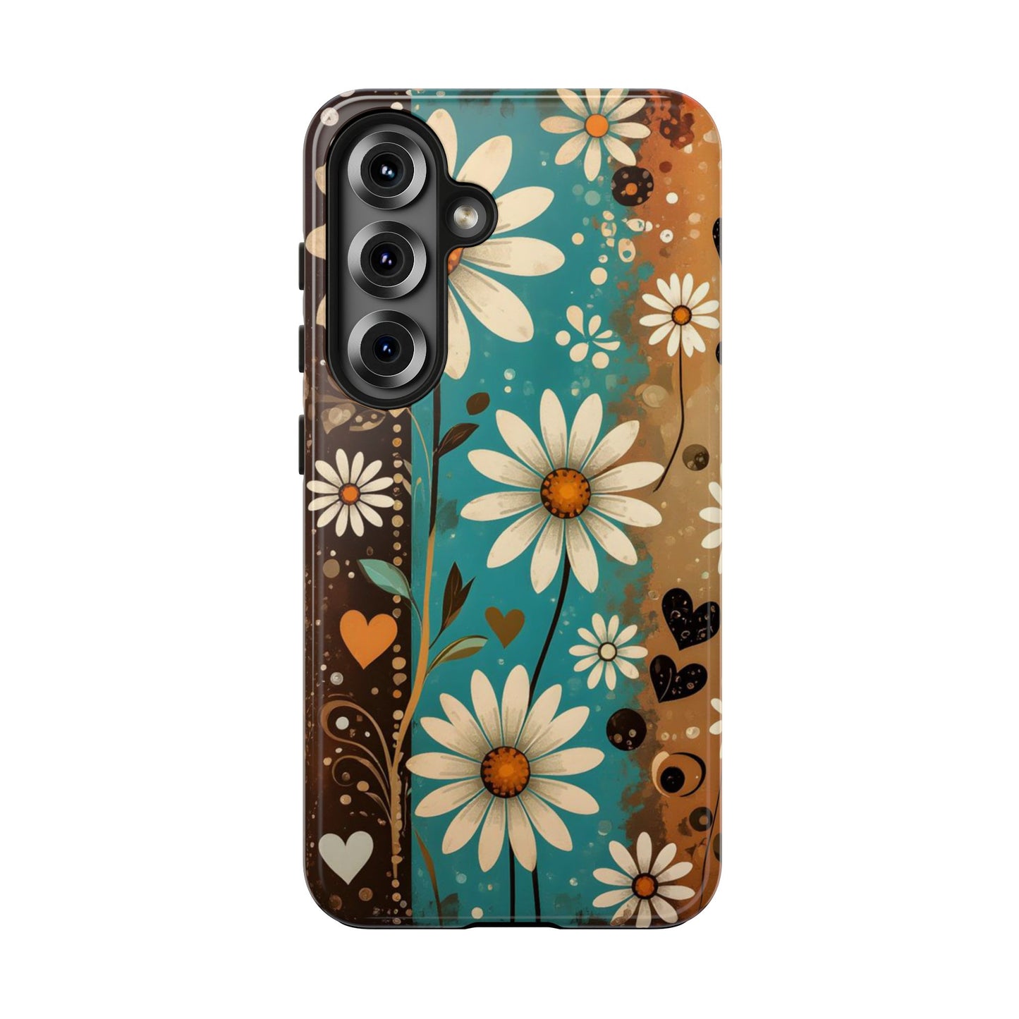 Vintage Daisy Floral Design Tough Phone Case
