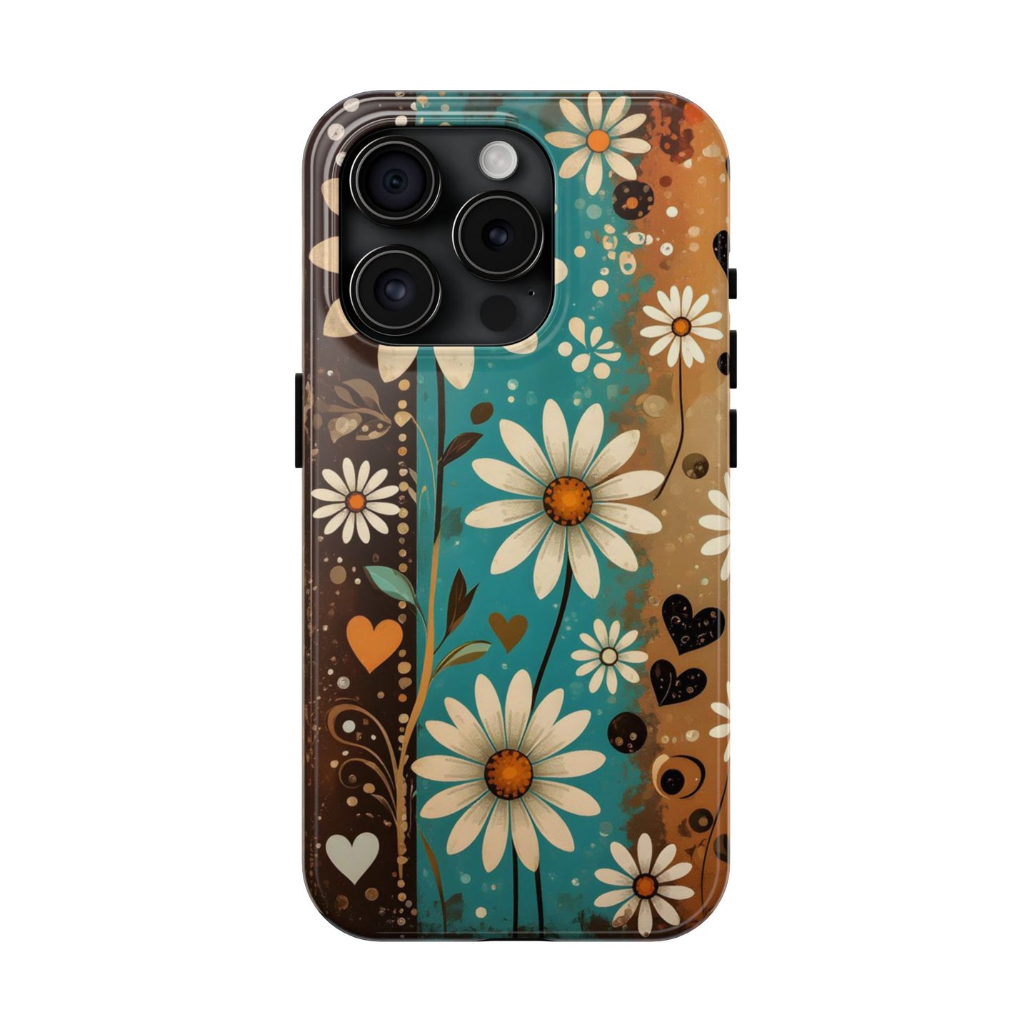 Vintage Daisy Floral Design Tough Phone Case