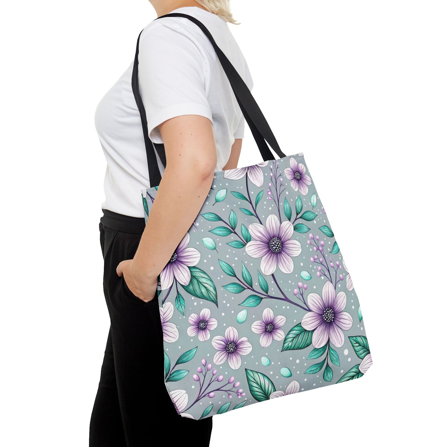 Floral Lavender Blossom Tote Bag