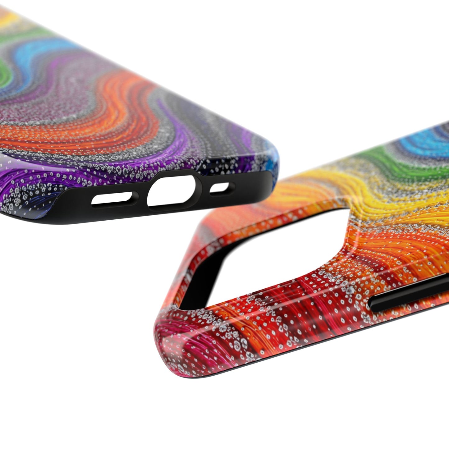Rainbow Wave Tough Phone Case