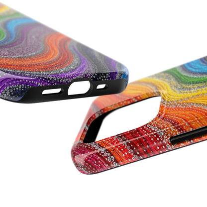 Rainbow Wave Tough Phone Case