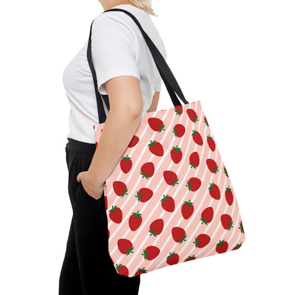 Strawberry Pattern Tote Bag