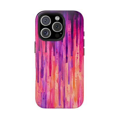 Abstract Pink & Purple Drip Tough Phone Case