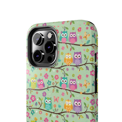 Cute Owl Pattern Tough Phone Case