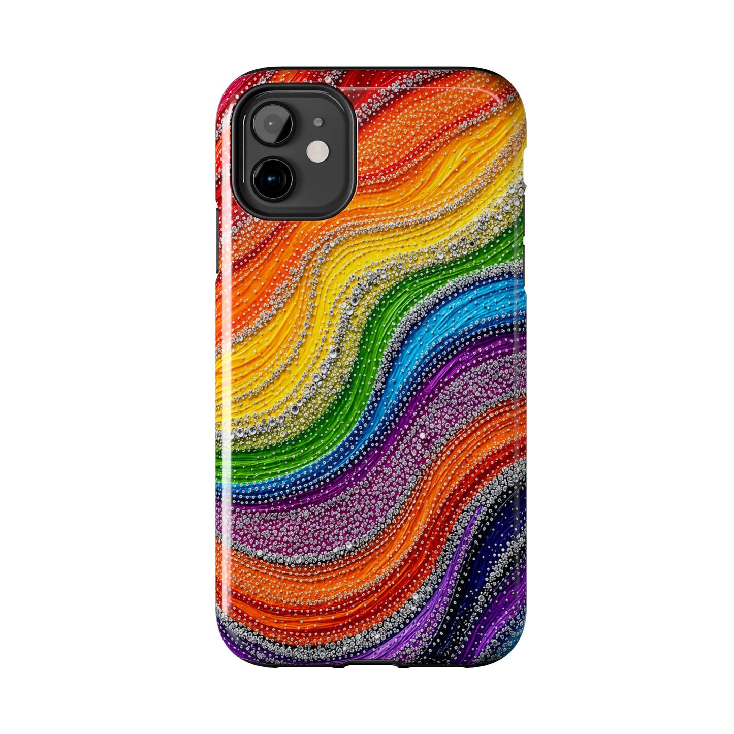 Rainbow Wave Tough Phone Case