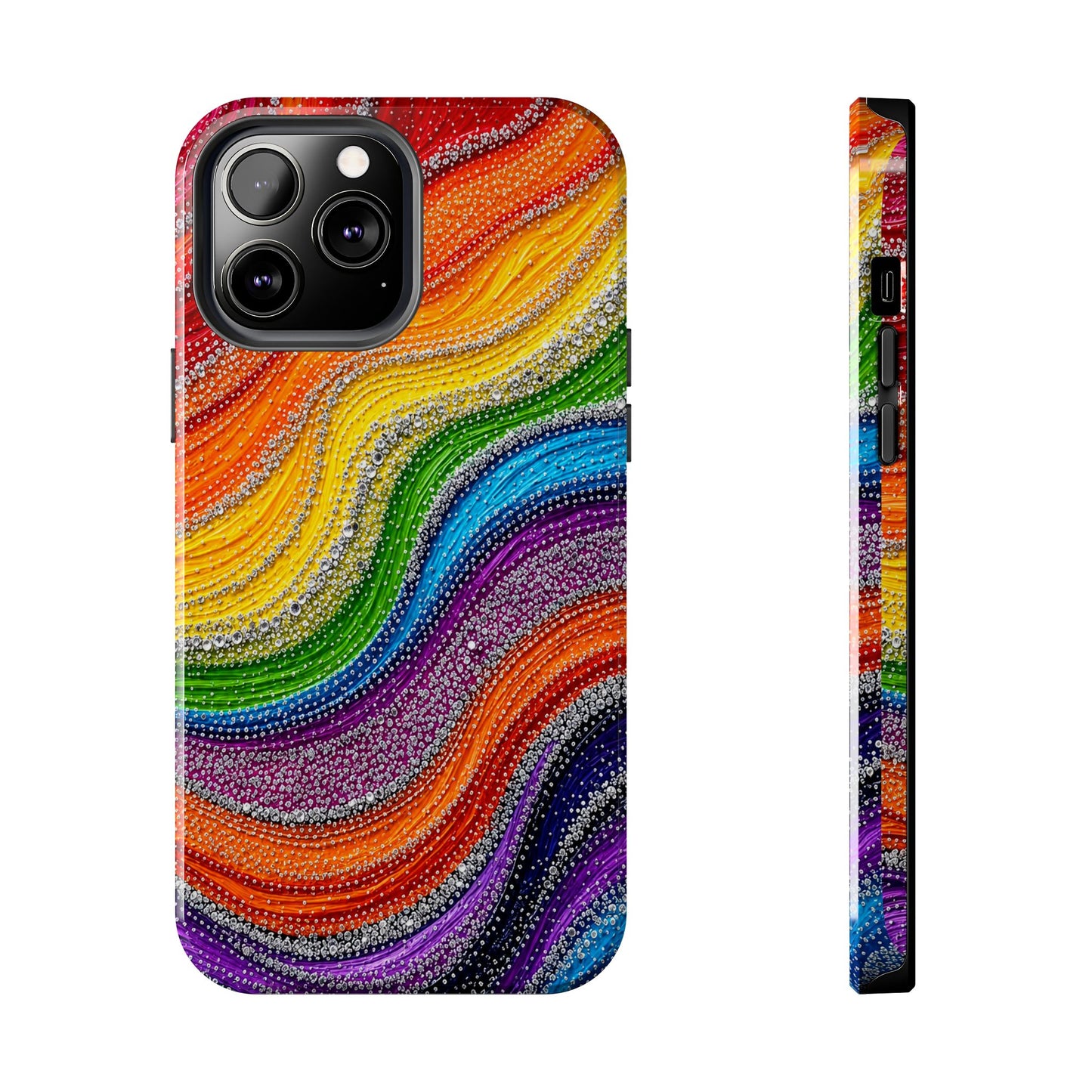 Rainbow Wave Tough Phone Case