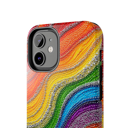 Rainbow Wave Tough Phone Case