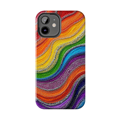 Rainbow Wave Tough Phone Case