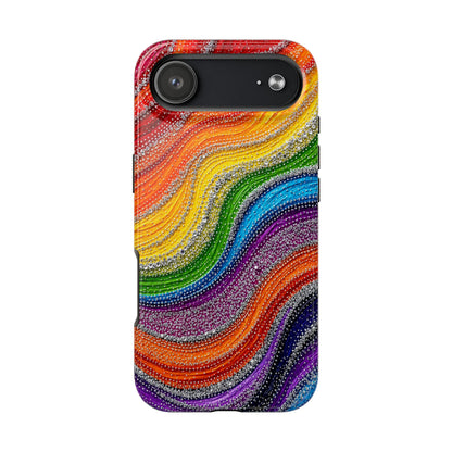 Rainbow Wave Tough Phone Case