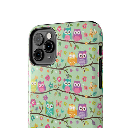 Cute Owl Pattern Tough Phone Case