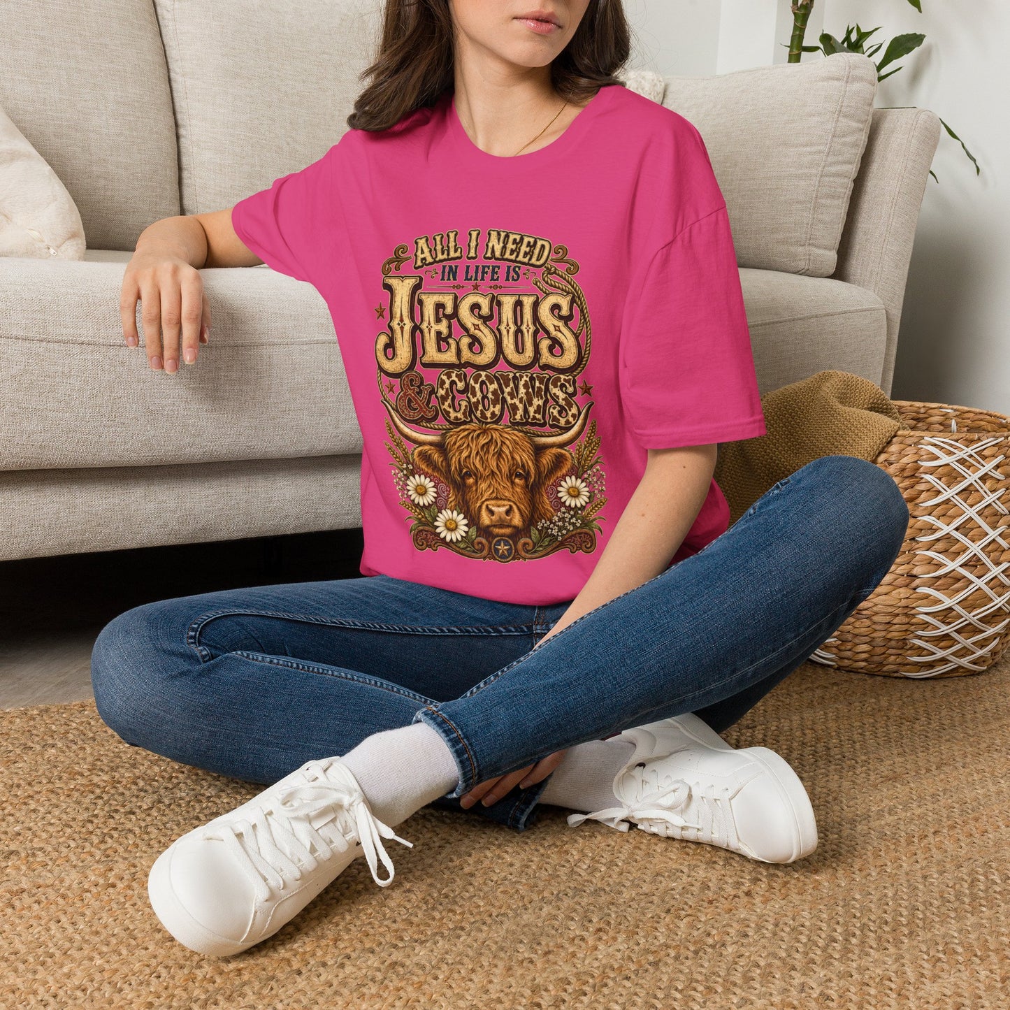 "All I Need in Life Is Jesus" Vintage Western Tee