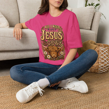"All I Need in Life Is Jesus" Vintage Western Tee