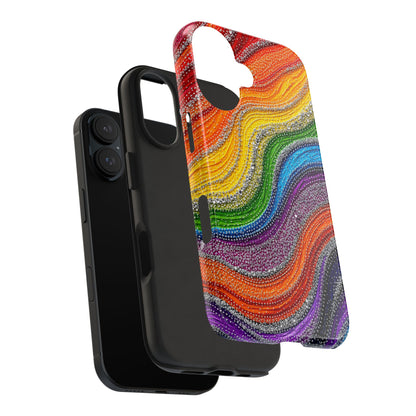 Rainbow Wave Tough Phone Case