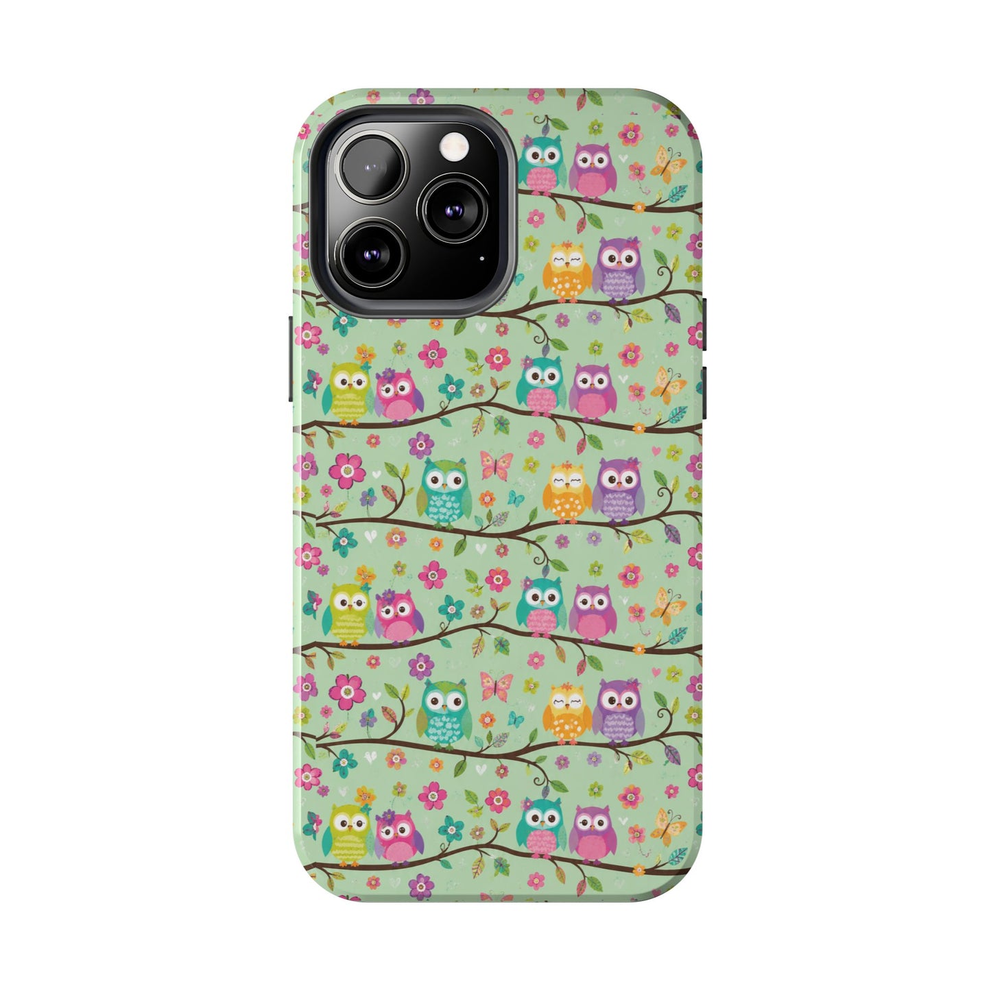 Cute Owl Pattern Tough Phone Case
