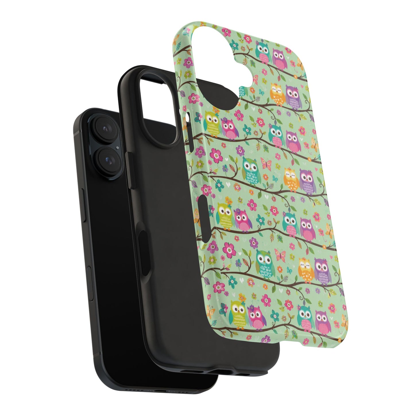 Cute Owl Pattern Tough Phone Case