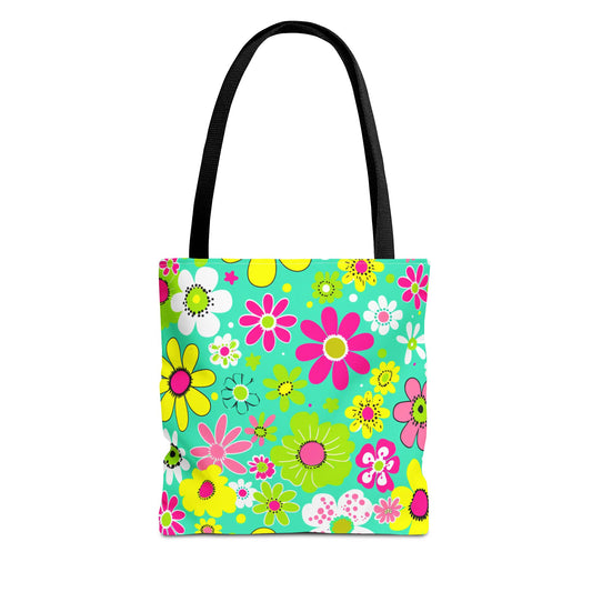 Floral Retro Tote Bag