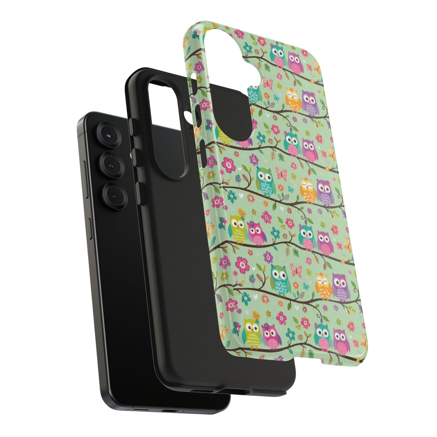 Cute Owl Pattern Tough Phone Case