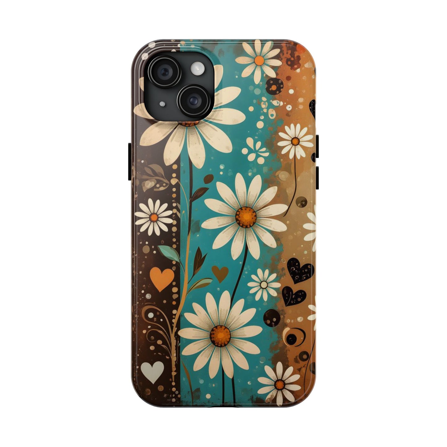 Vintage Daisy Floral Design Tough Phone Case