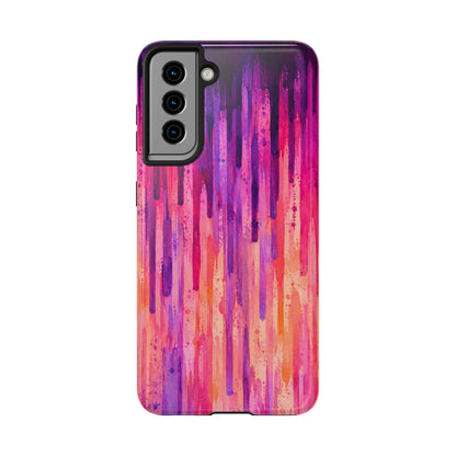 Abstract Pink & Purple Drip Tough Phone Case