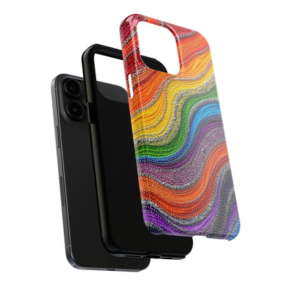 Rainbow Wave Tough Phone Case