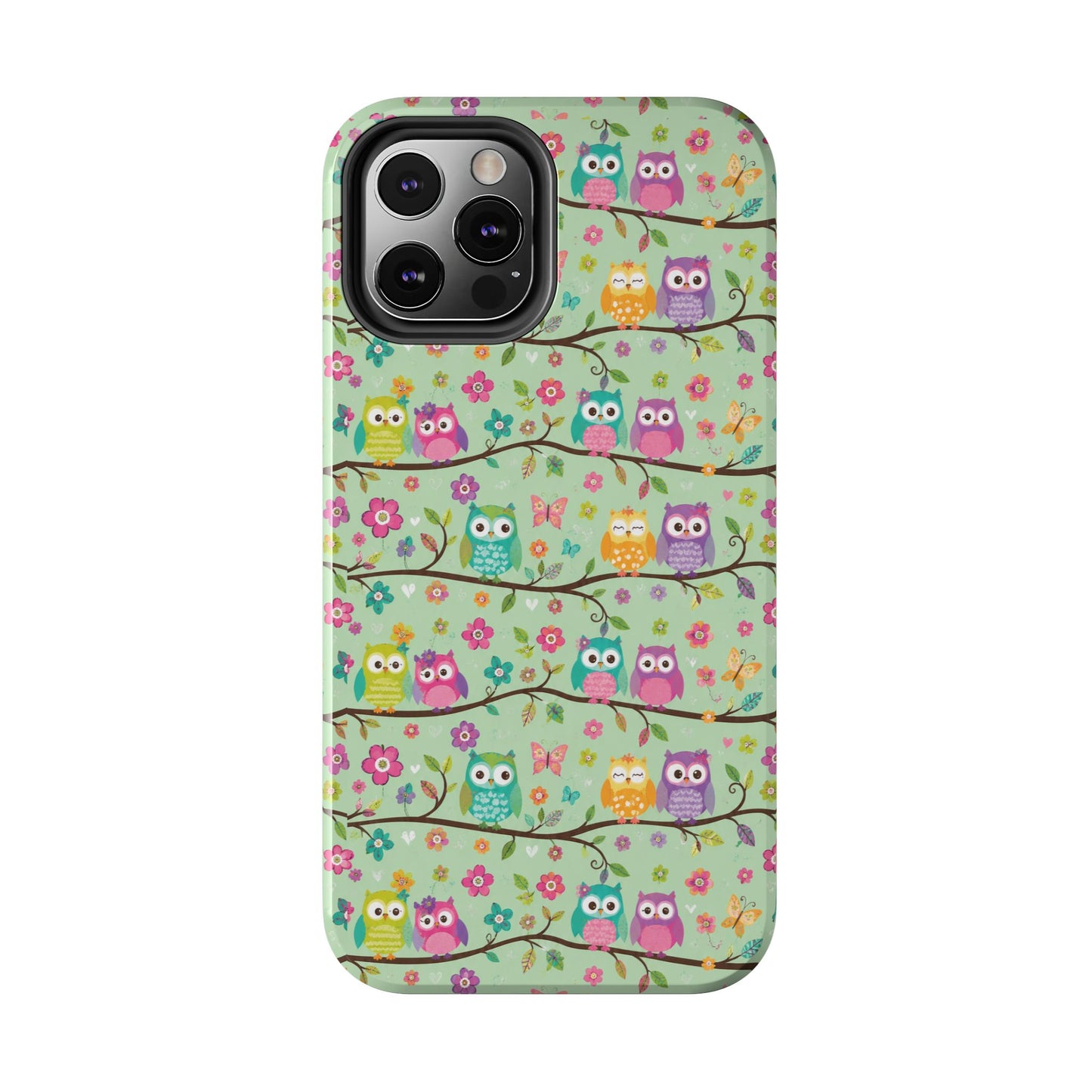 Cute Owl Pattern Tough Phone Case