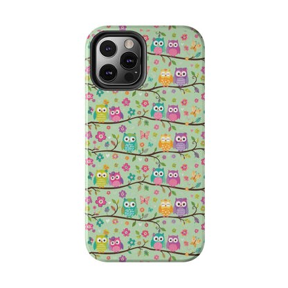 Cute Owl Pattern Tough Phone Case