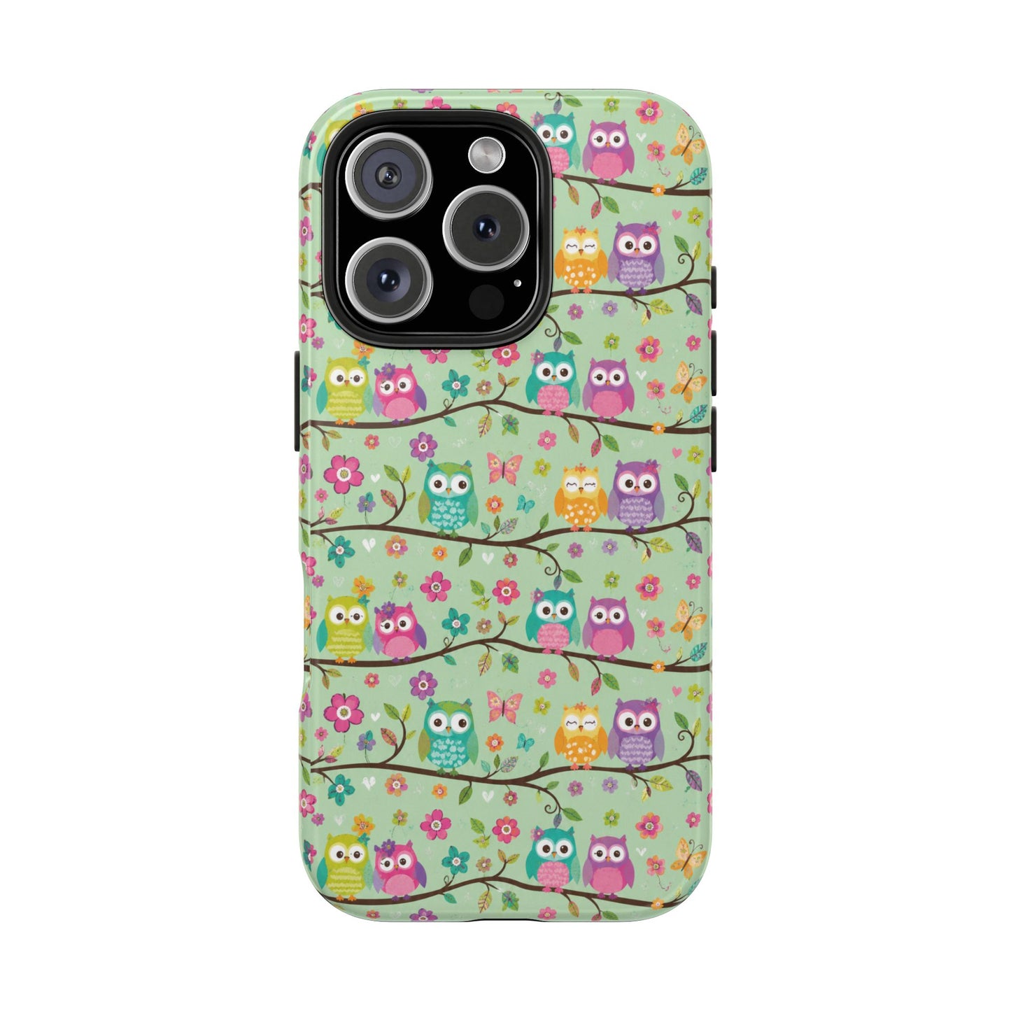 Cute Owl Pattern Tough Phone Case