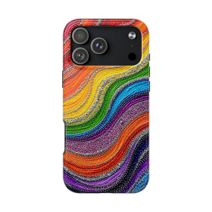 Rainbow Wave Tough Phone Case