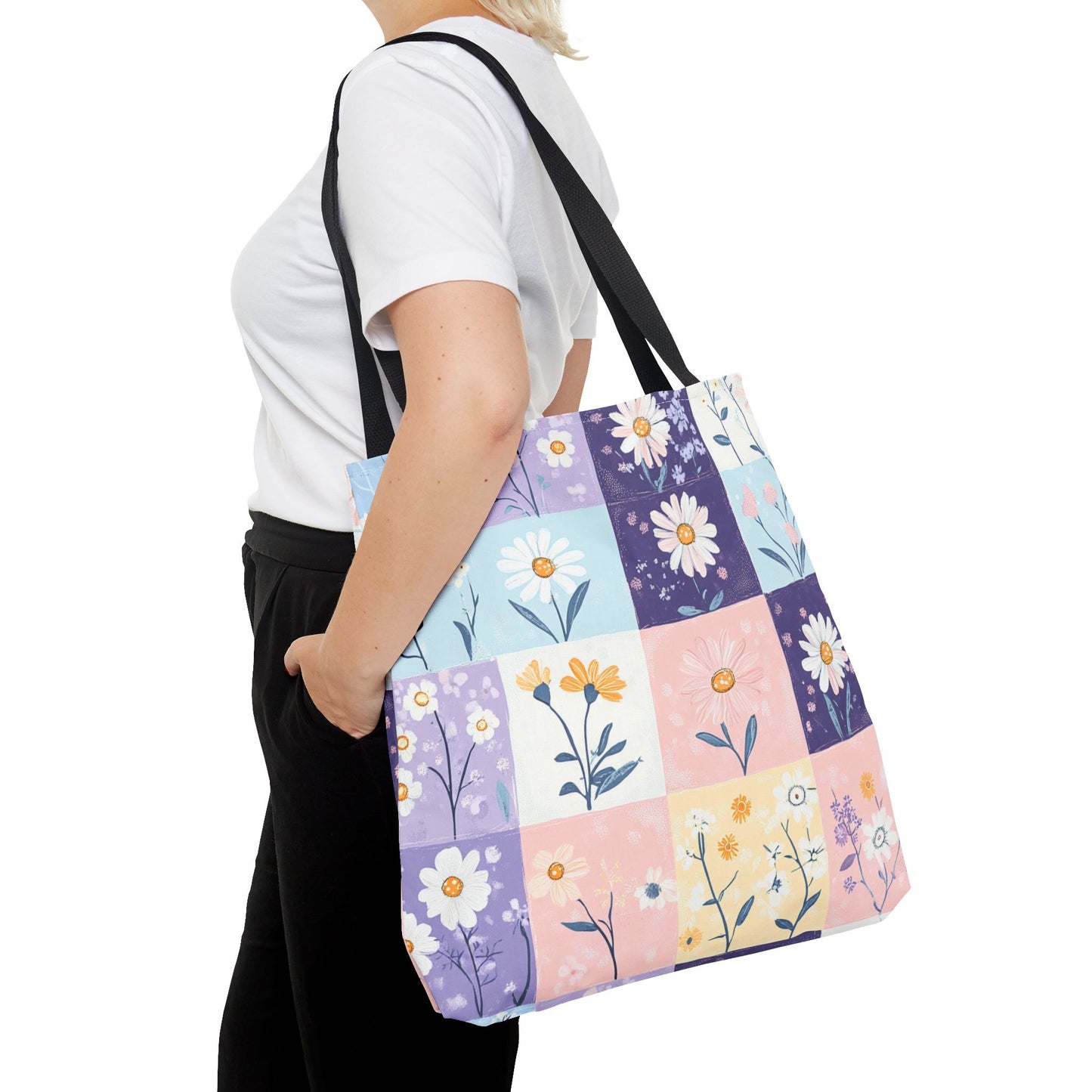 Daisy Patchwork Tote Bag