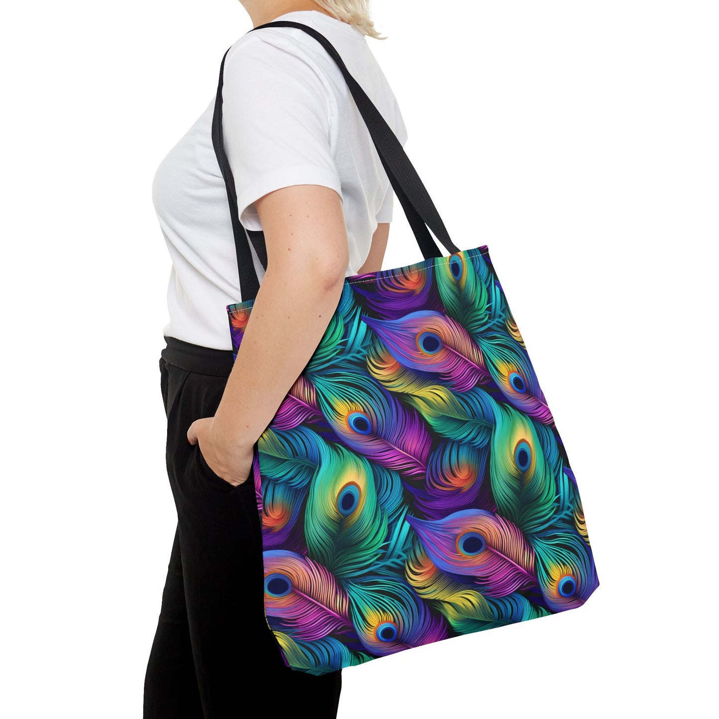 Peacock Feather Pattern Tote Bag