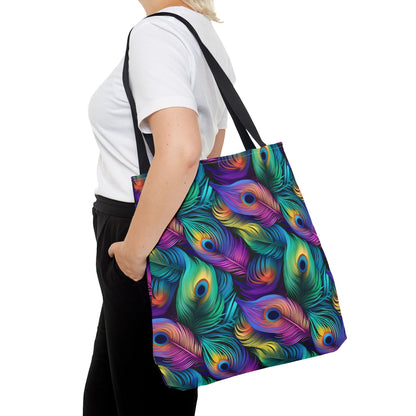 Peacock Feather Pattern Tote Bag