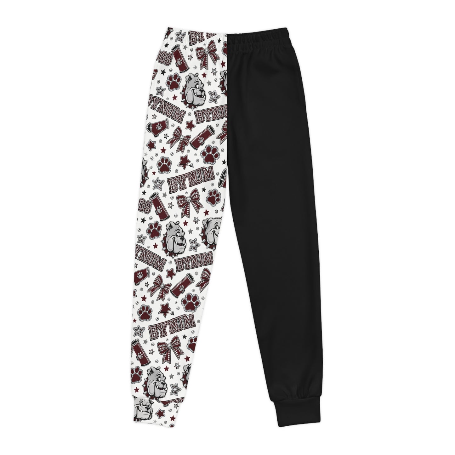 Youth Joggers - Bulldog Mascot Pattern All-Over Print Sweatpants