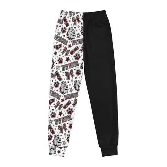 Youth Joggers - Bulldog Mascot Pattern All-Over Print Sweatpants